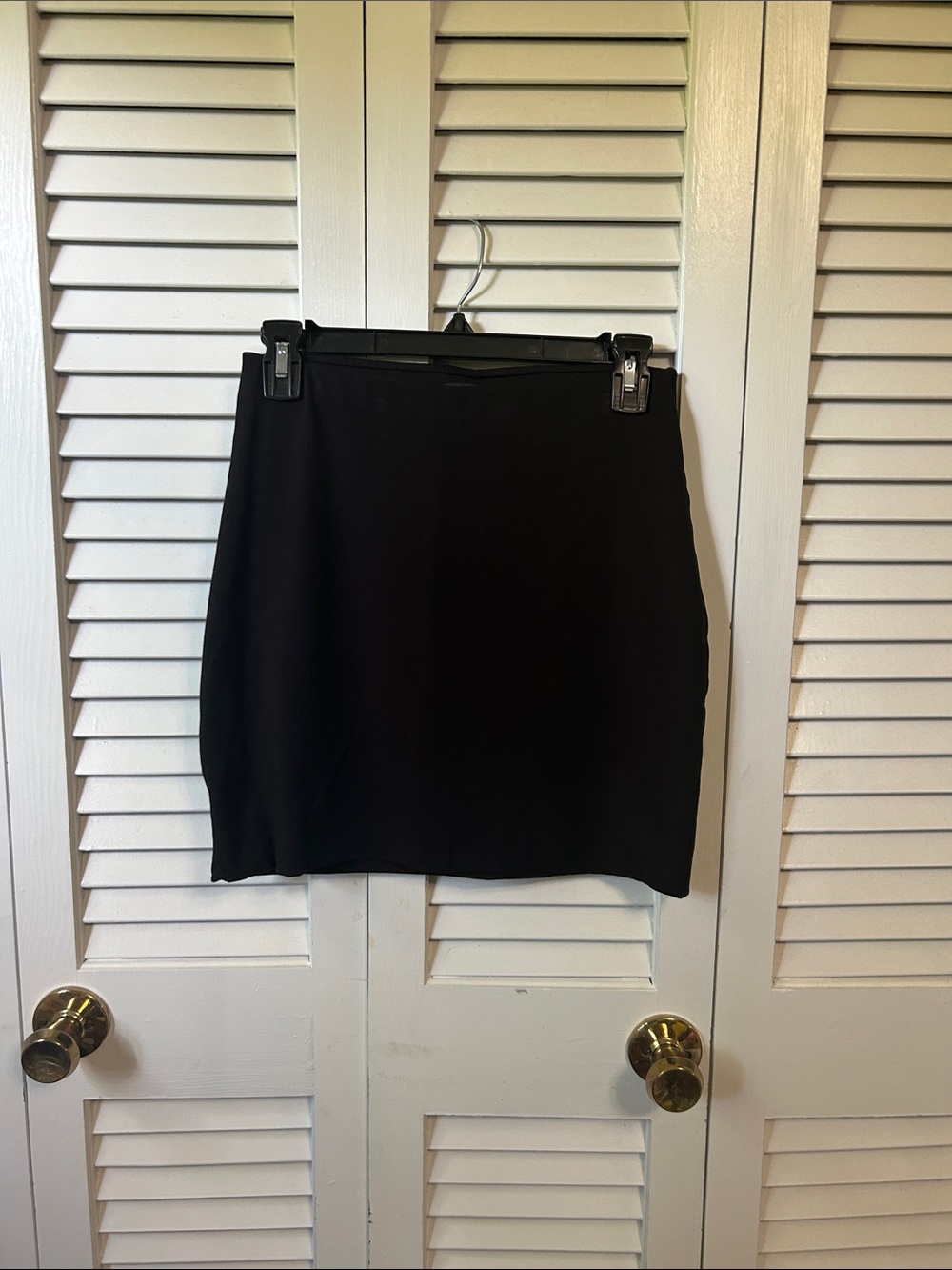 Express Black Mini Skirt - Straight Silhouette